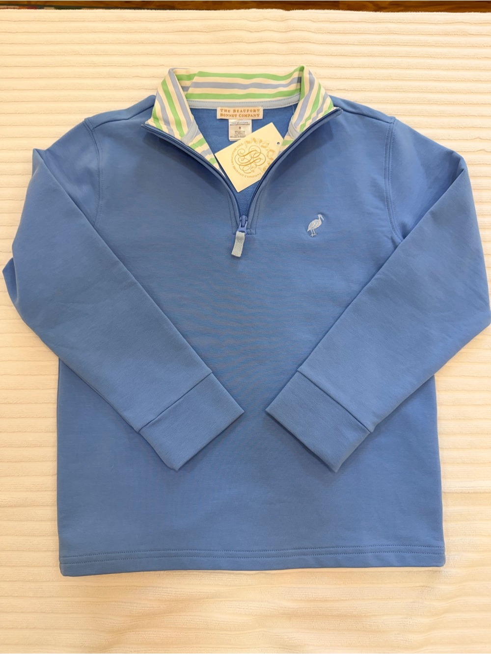 NWT - Beaufort Bonnet Hayword Half Zip - Sunrise Blue - Size 8